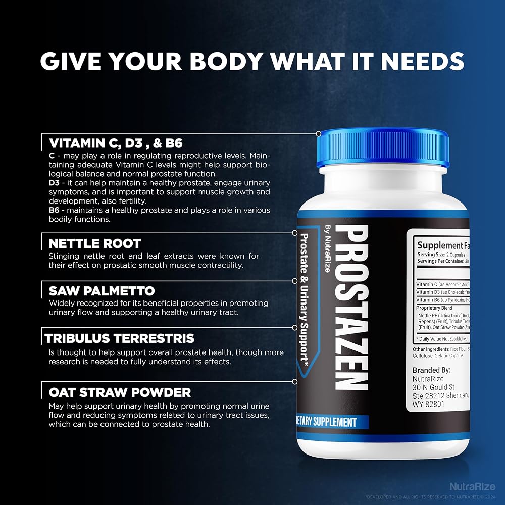 NutraRize Prostazen Capsules for Prostate Health - 120 Capsules - image 5