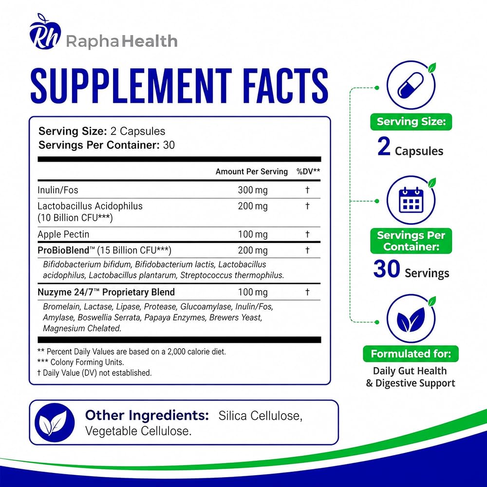 RAPHA Health PROBIOBLEND 25 Billion CFU Probiotics - 60 Capsules - image 2