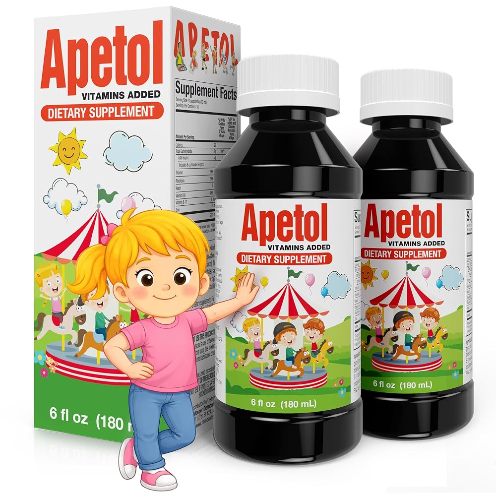 Apetol Liquid Appetite Booster for Picky Eaters - 2-Pack 6 oz