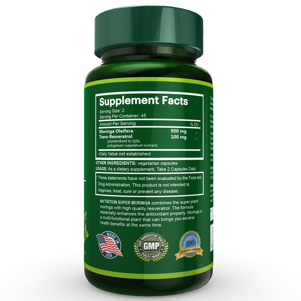 Na'trition Organic Moringa Antioxidant Supplement - 60 Capsules - image 3