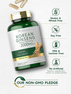 Carlyle Korean Panax Ginseng Extract 2000mg - 200 Capsules - image 5