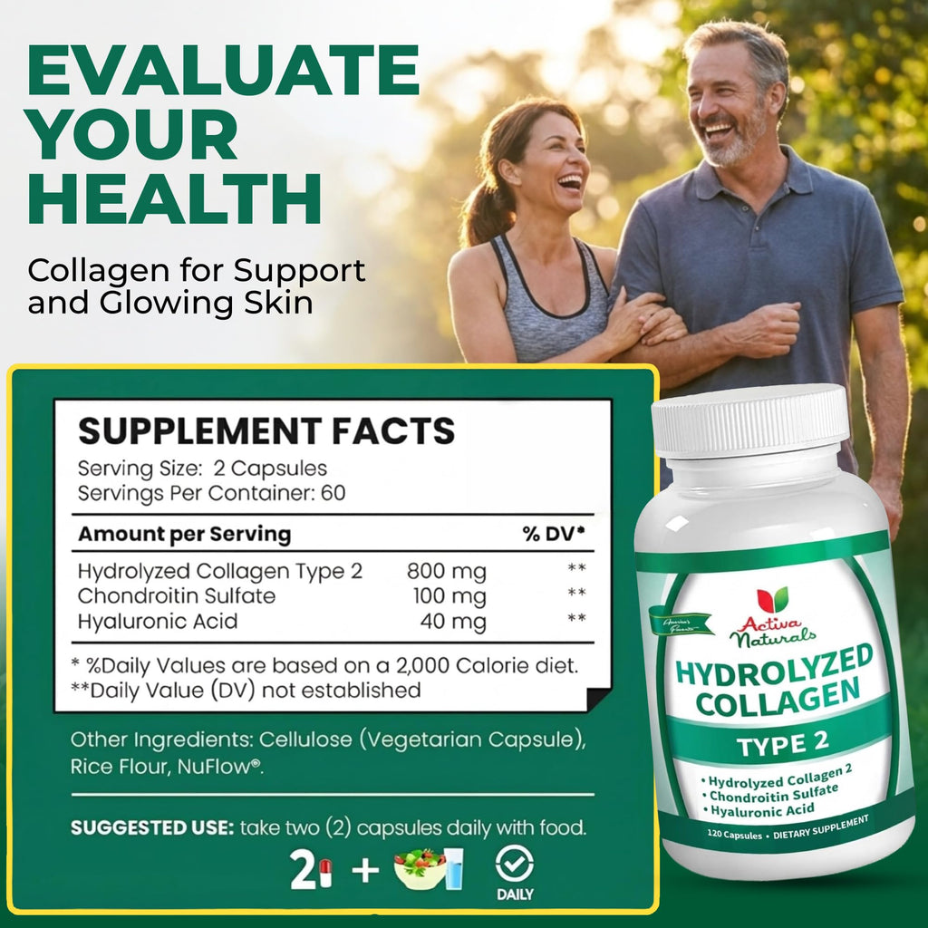 Activa Naturals Type 2 Collagen Pills Joint Support - 120 Capsules - image 5