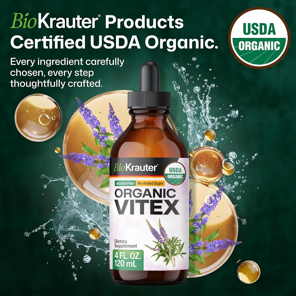 BIO KRAUTER Vitex Chasteberry for Menopause Support - 4 Fl Oz - image 3