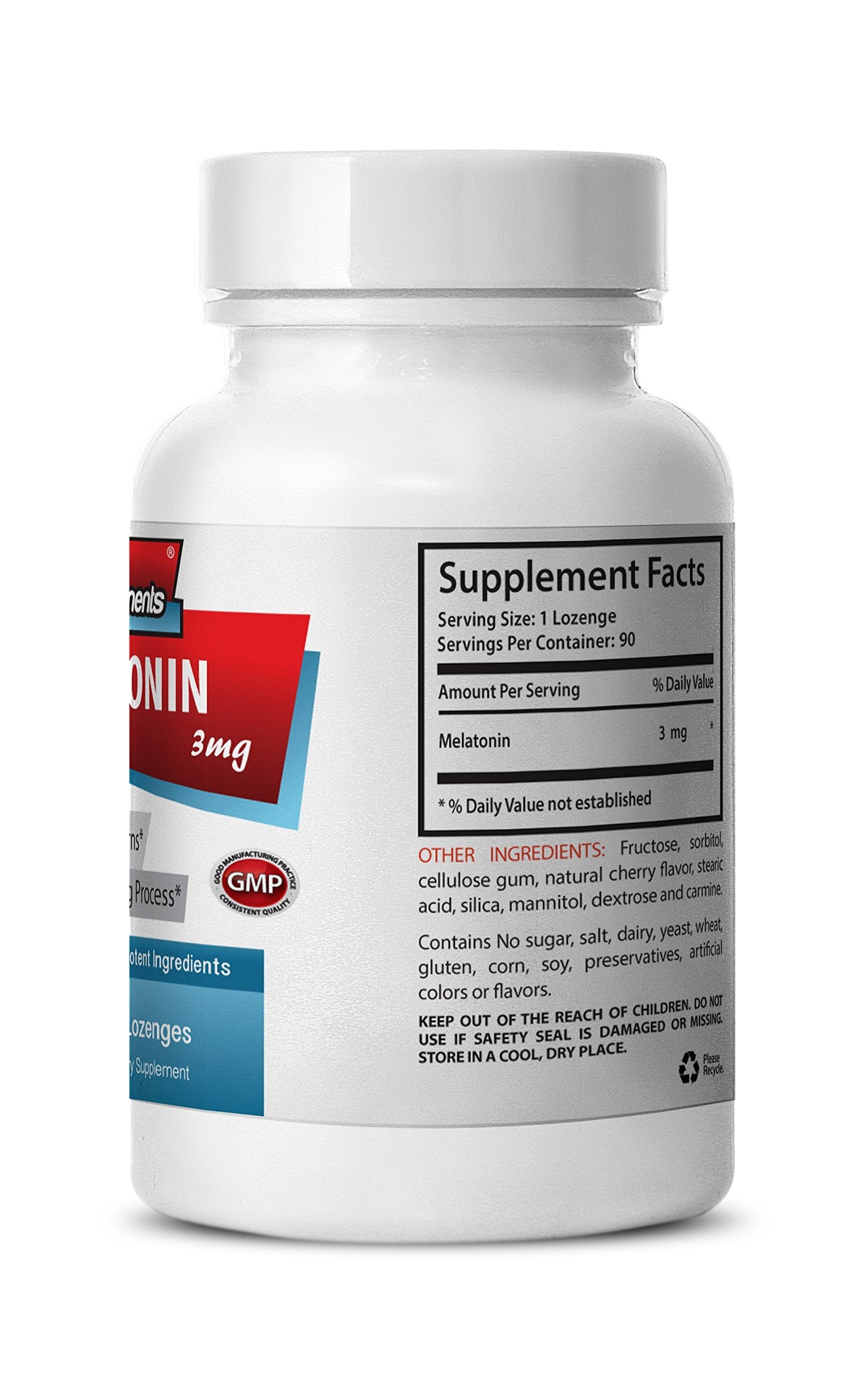 Sport Supplements Melatonin Extended Release 3mg Sleep Support - 180 Lozenges - image 4