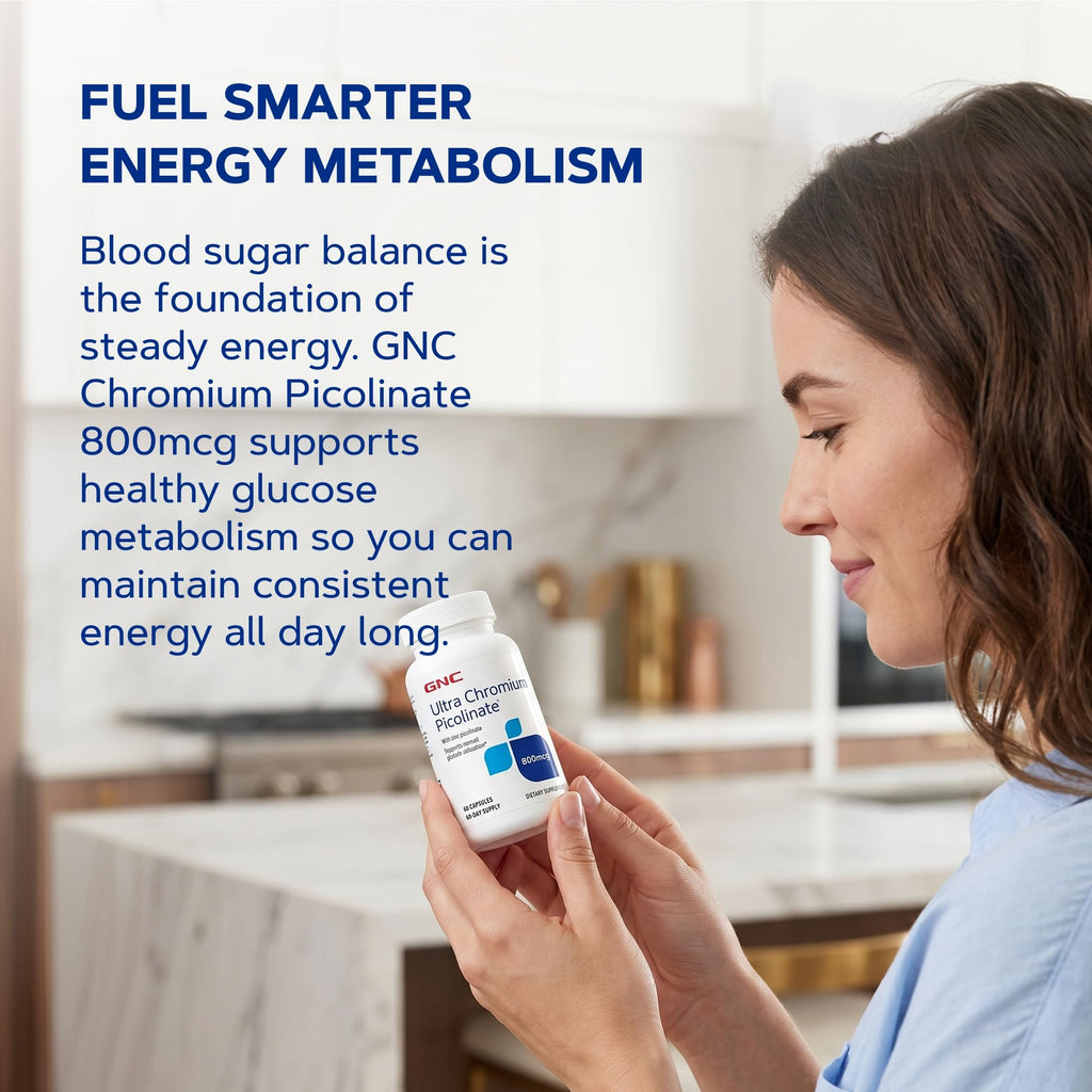 GNC Ultra Chromium Picolinate 800mcg with Zinc - 60 Capsules - image 7