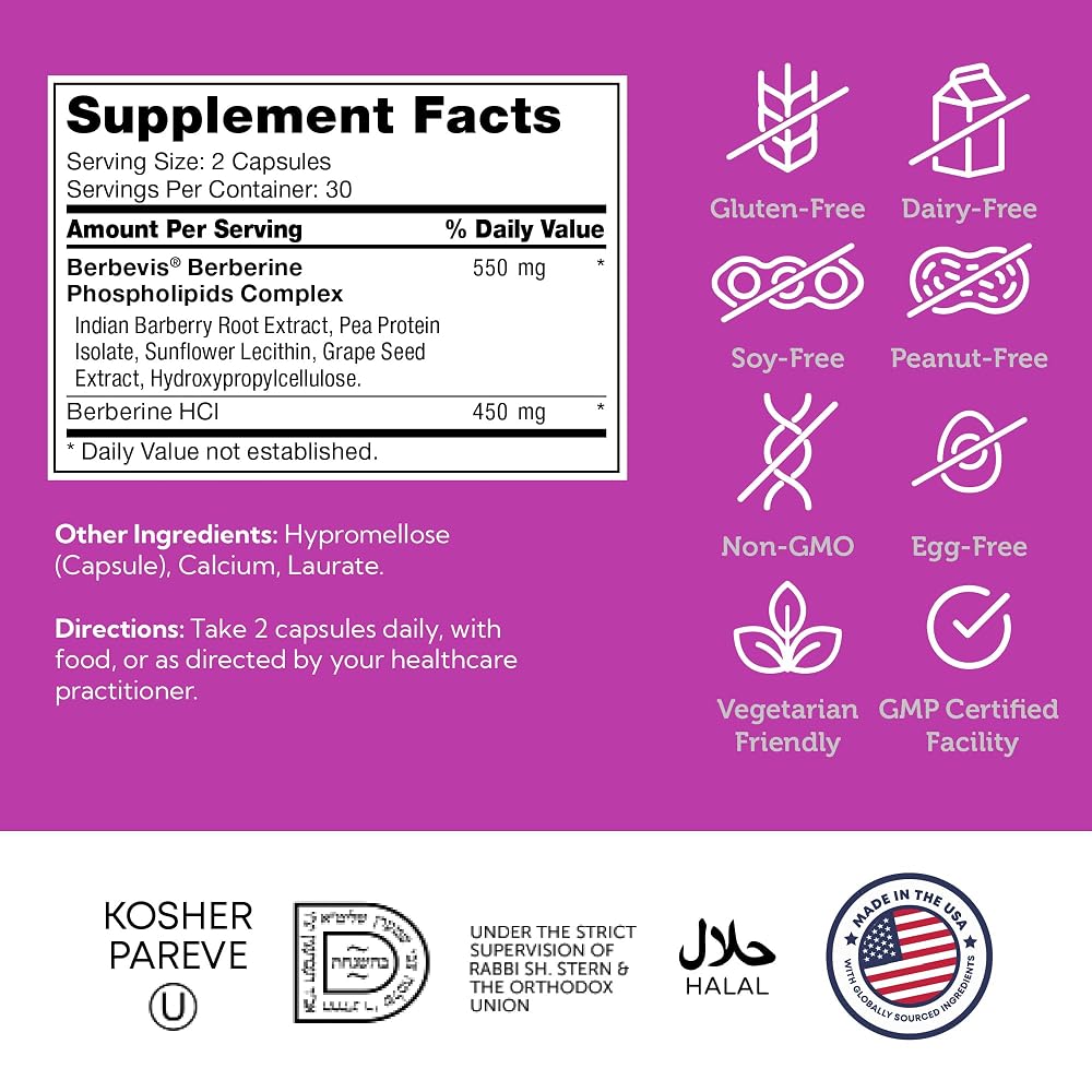 Zahler Berberine Herbal Supplement for Metabolism Support - 60 Capsules - image 7