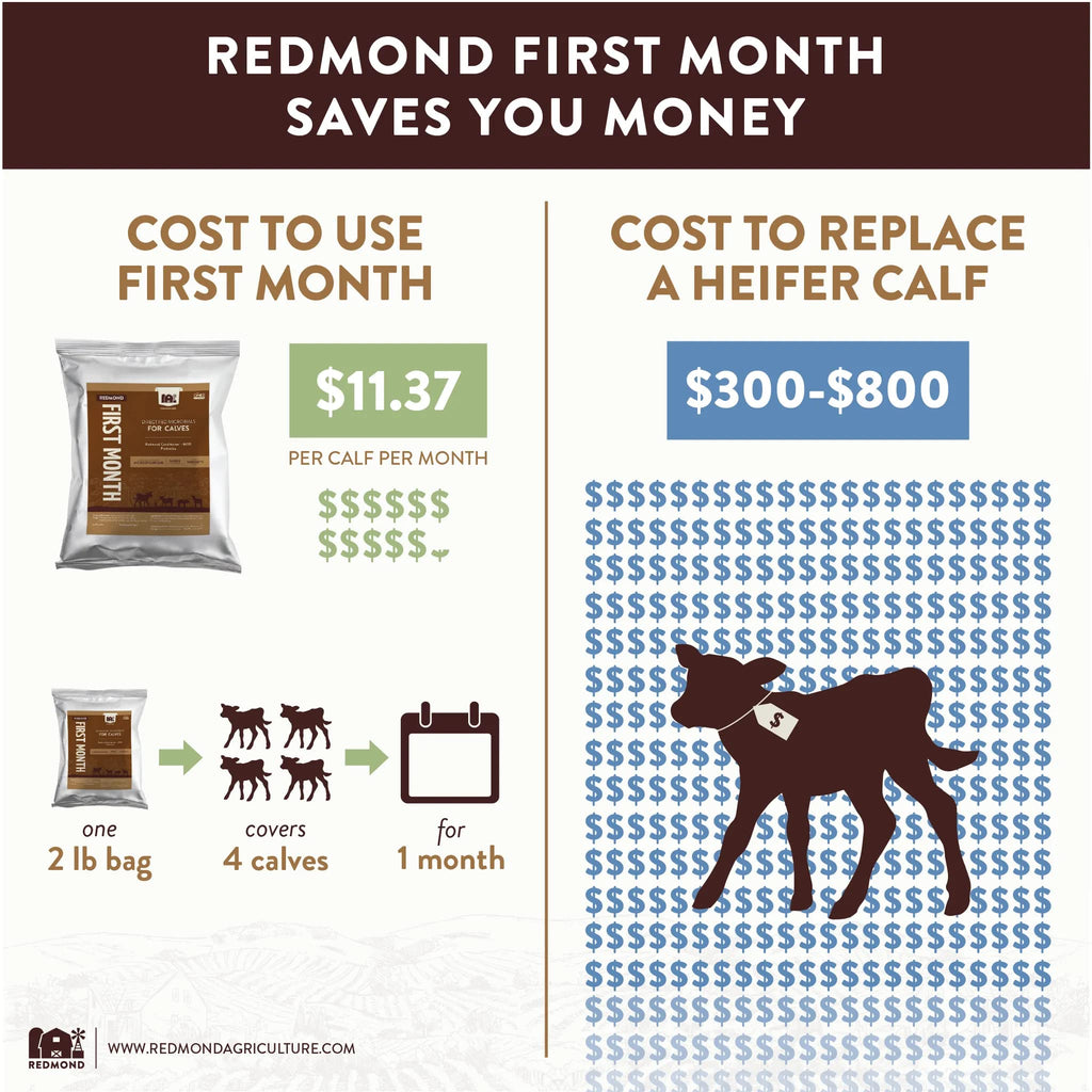 Redmond First Month Calf Direct Fed Microbials - Immune Stimulator