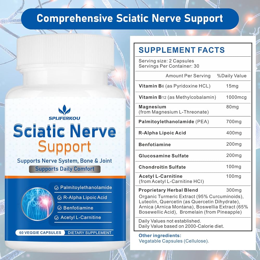 Spliferkou Sciatic Nerve Support Supplement - 60 Capsules - image 2
