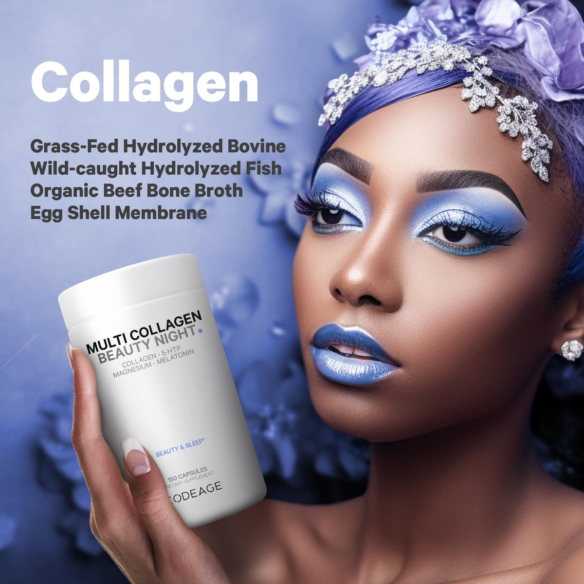 Codeage Multi Collagen Protein Beauty Night - 150 Capsules - image 5