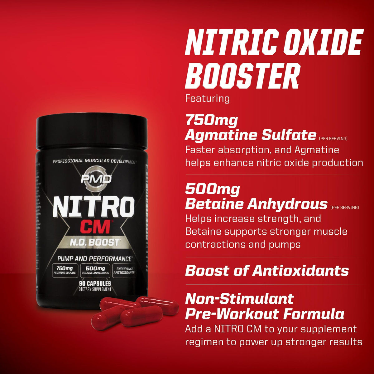 PMD Sports Nitro CM Nitric Oxide - 90 Capsules