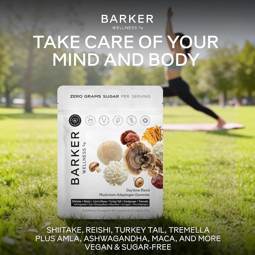 Barker Wellness Adaptogen Mushroom Gummies