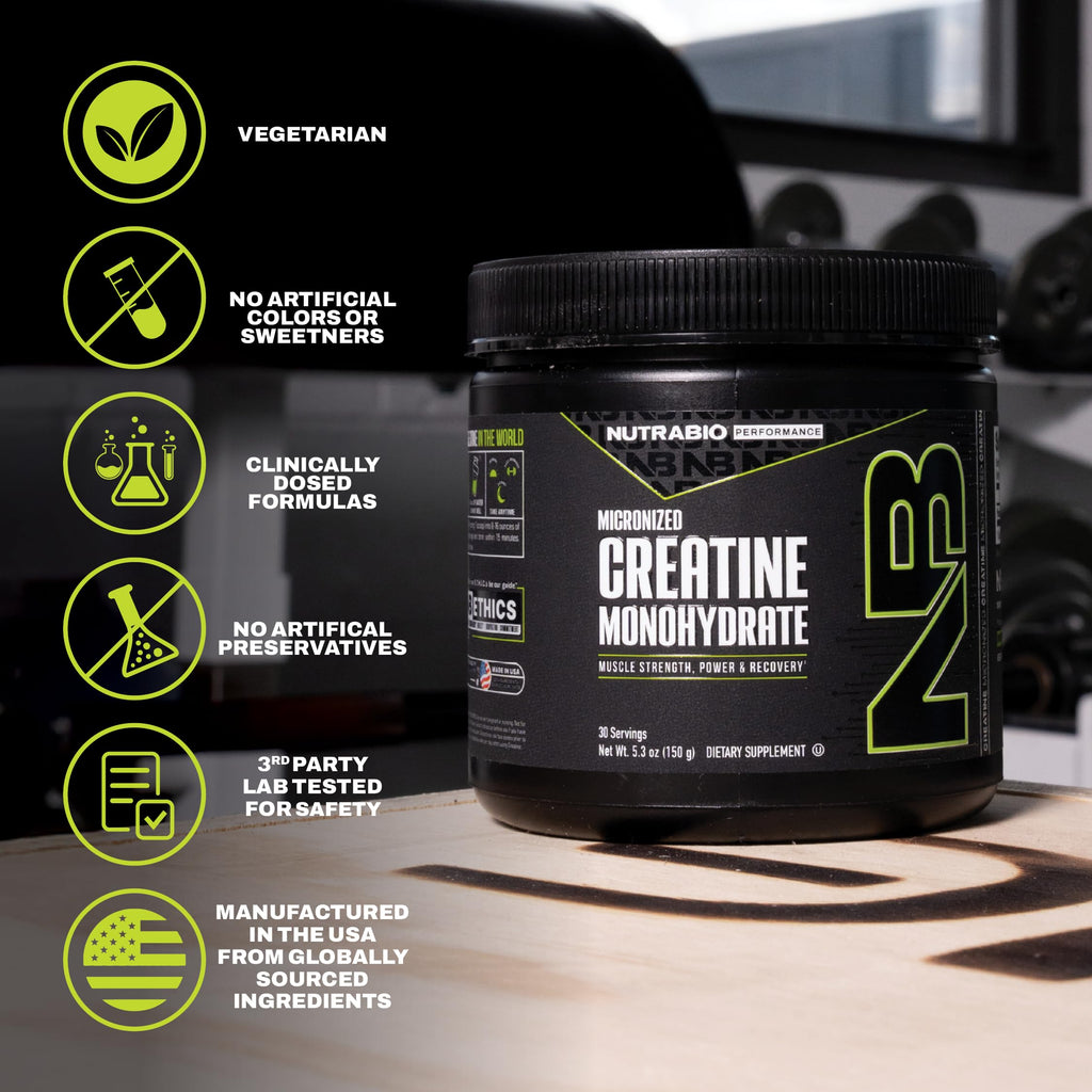 NutraBio Pure Micronized Creatine Monohydrate Powder - 150g - image 7
