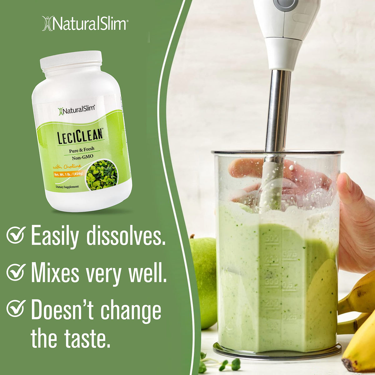 NaturalSlim LeciClean Soy Lecithin Powder with Choline - 1 lb - image 4