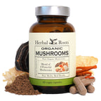 Herbal Roots Organic Mushroom Capsules Immune Support - 60 Vegan Capsules