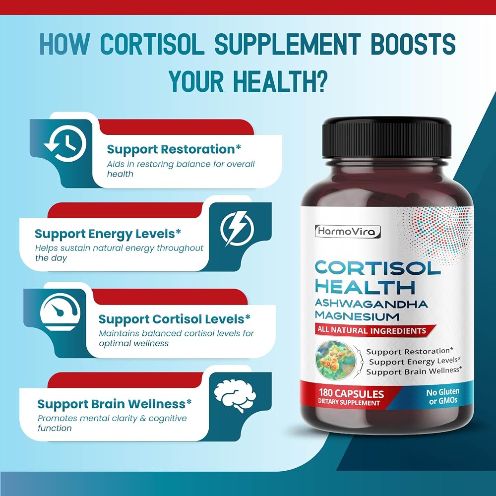 HarmoVira Cortisol Health 14-in-1 for Energy & Brain Wellness - 180 Capsules - image 4