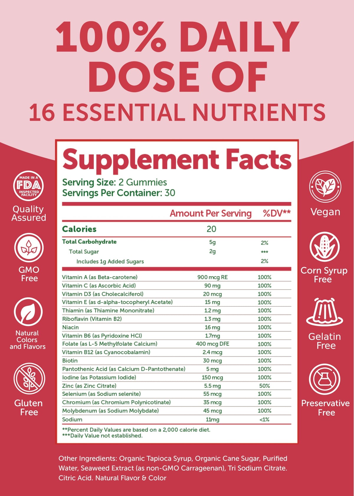 Lunakai Womens Multivitamin Gummies - Tastiest Proprietary Formula