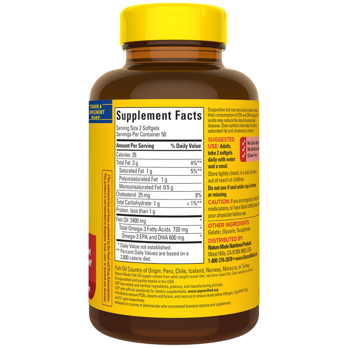 Nature Made Burp-Less Ultra Omega-3 from Fish Oil 1400 mg Softgels