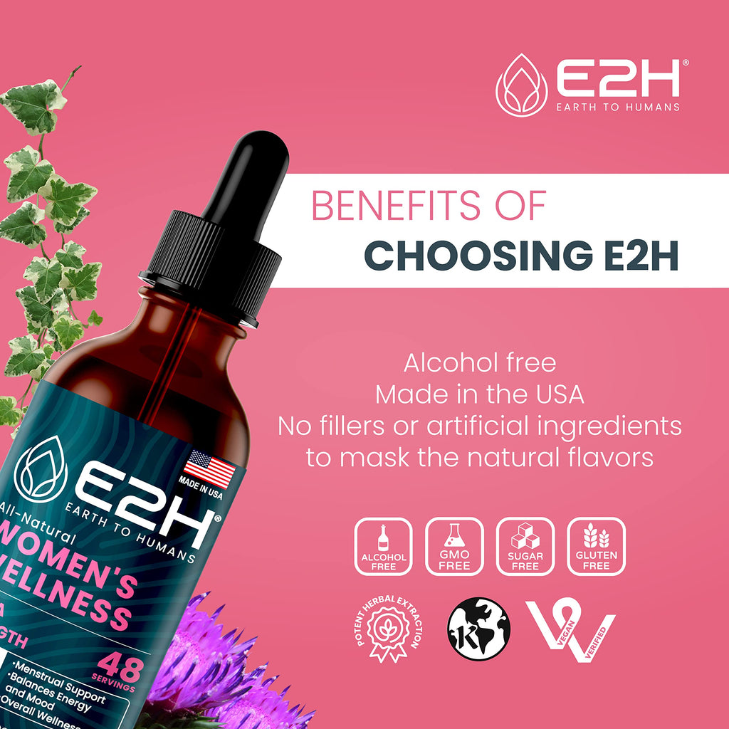 E2H Women's Wellness Hormone Balance Drops - 2 Fl Oz - image 8