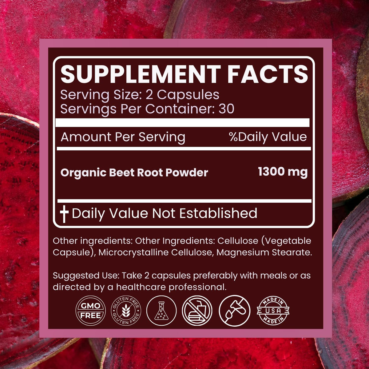 THE ENCLARE NUTRITION Beet Root Capsules Organic Beet Root Powder