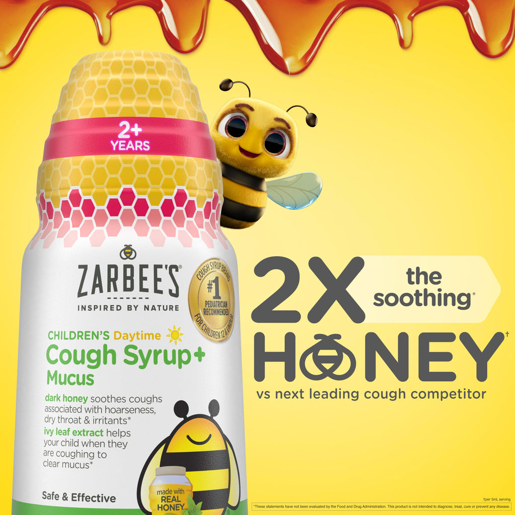 Zarbee's Kids Daytime Cough Syrup + Mucus with Honey - 4 fl oz - image 2