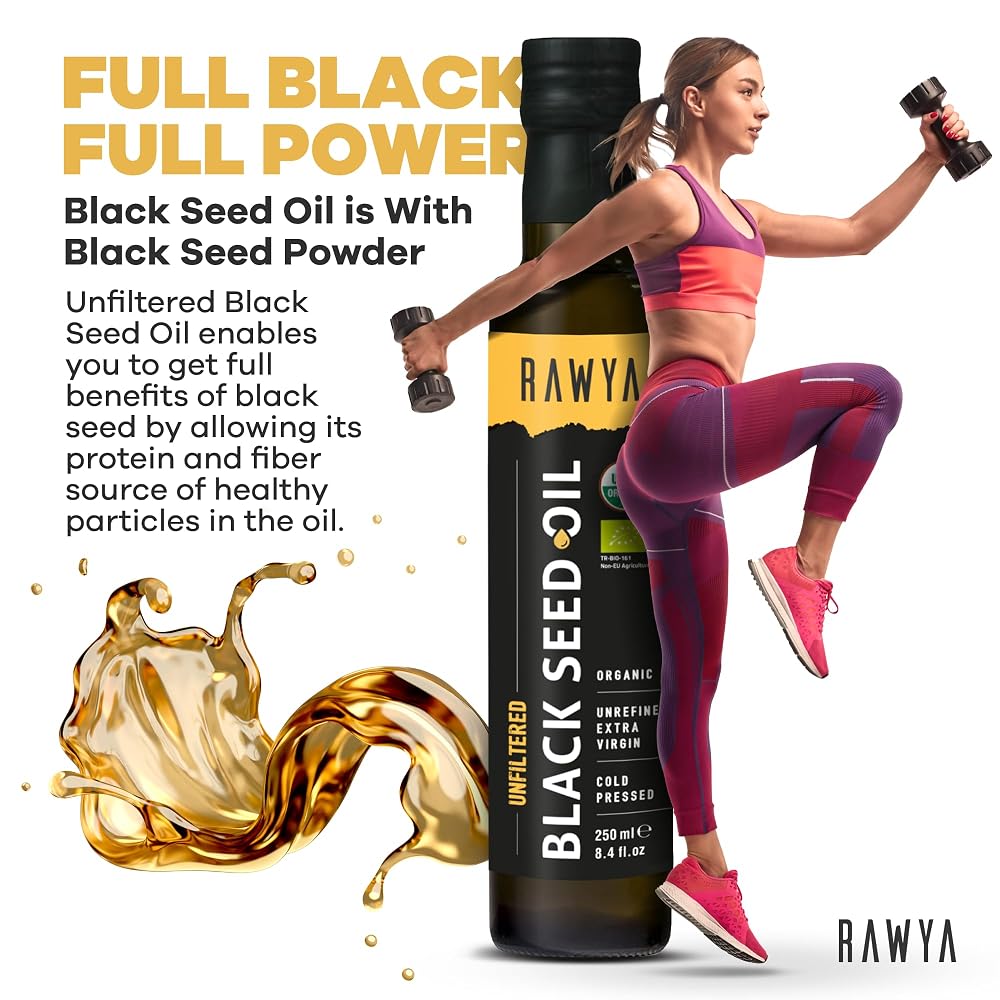 RAWYA Black Seed Oil - Organic Cold Pressed Nigella Sativa - Turkish - image 4