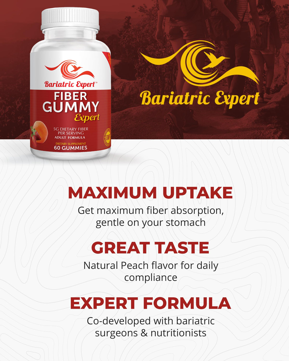 Bariatric Food Expert Fiber Vitamin Gummies - 60 Count - image 5