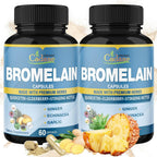 Organic Cadane Bromelain Supplement with Quercetin - 120 Capsules