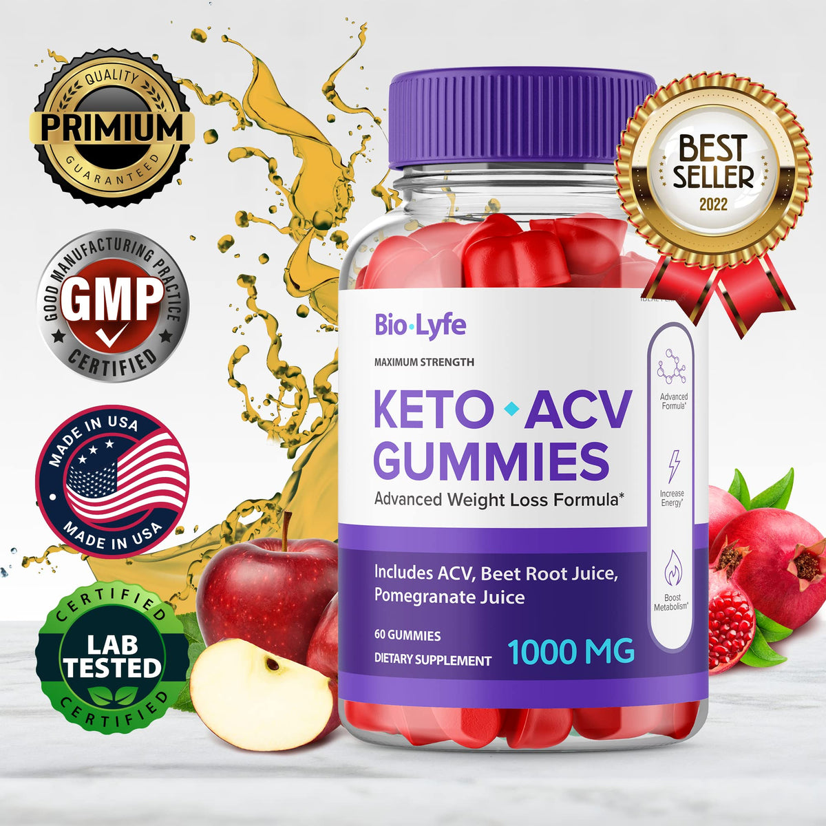 IDEAL PERFORMANCE Biolyfe Keto ACV Gummies - 300 Count - image 6