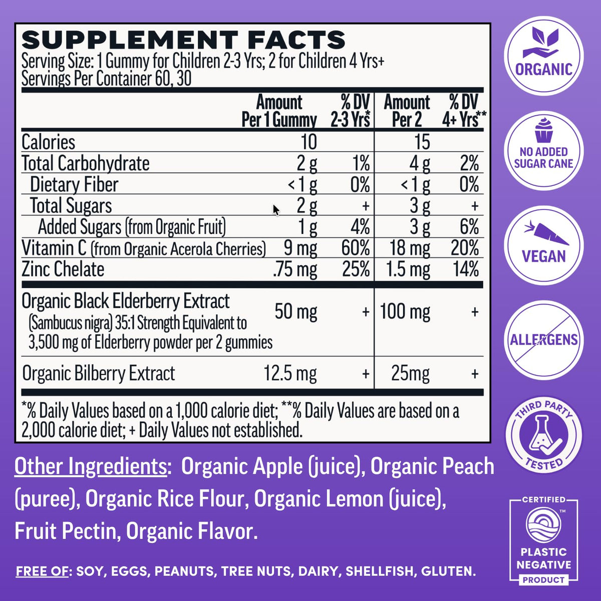 Llama Naturals Elderberry Gummies for Kids Immune Support - 60 Ct - image 2