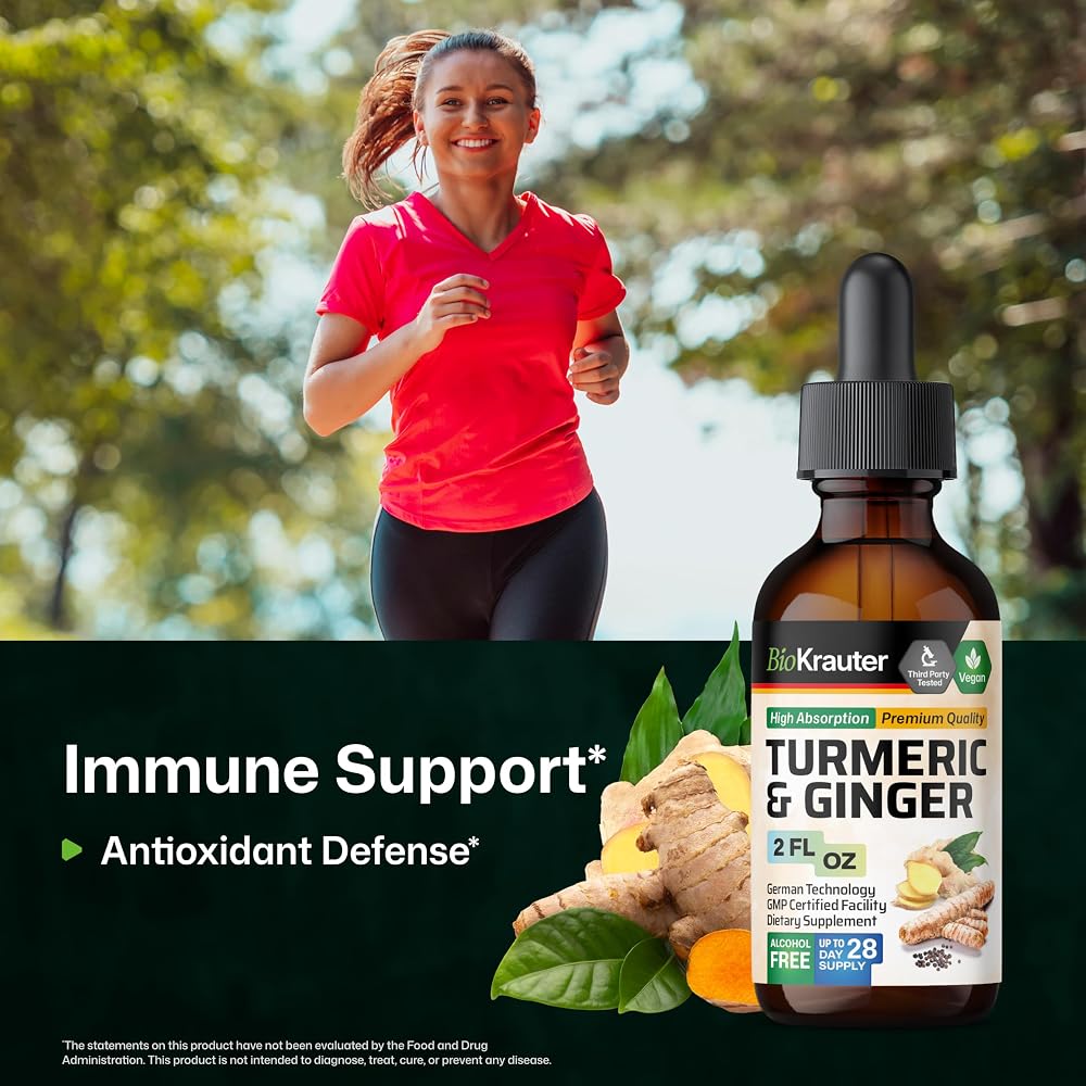 BIO KRAUTER Turmeric and Ginger Supplement Drops - 2 Fl Oz - image 2