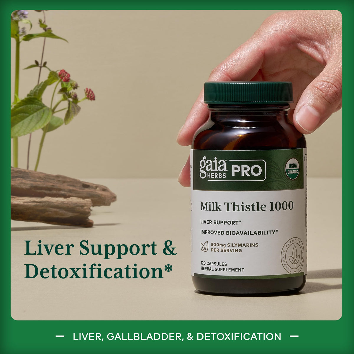 Gaia Herbs PRO Milk Thistle 1000 Liver Support - 120 Capsules - image 3