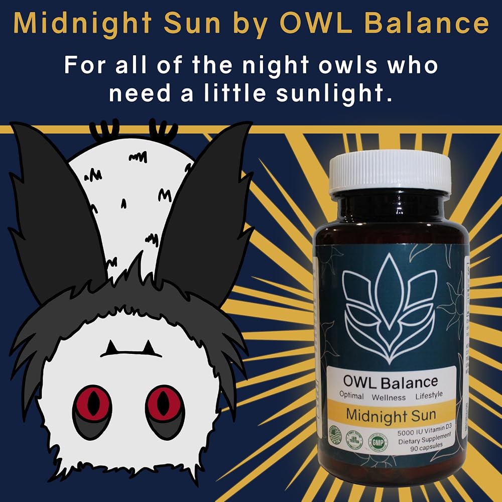 OWL Balance Midnight Sun D3 Vitamin D3 Supplement - 90 Capsules - image 2