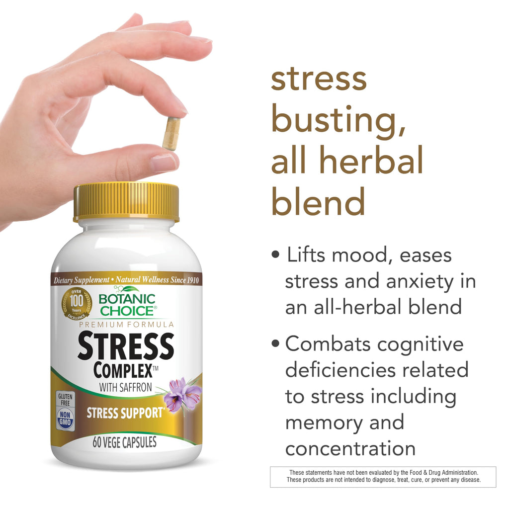 Botanic Choice Stress Complex Capsules Mood & Memory Support - 60 Capsules - image 3