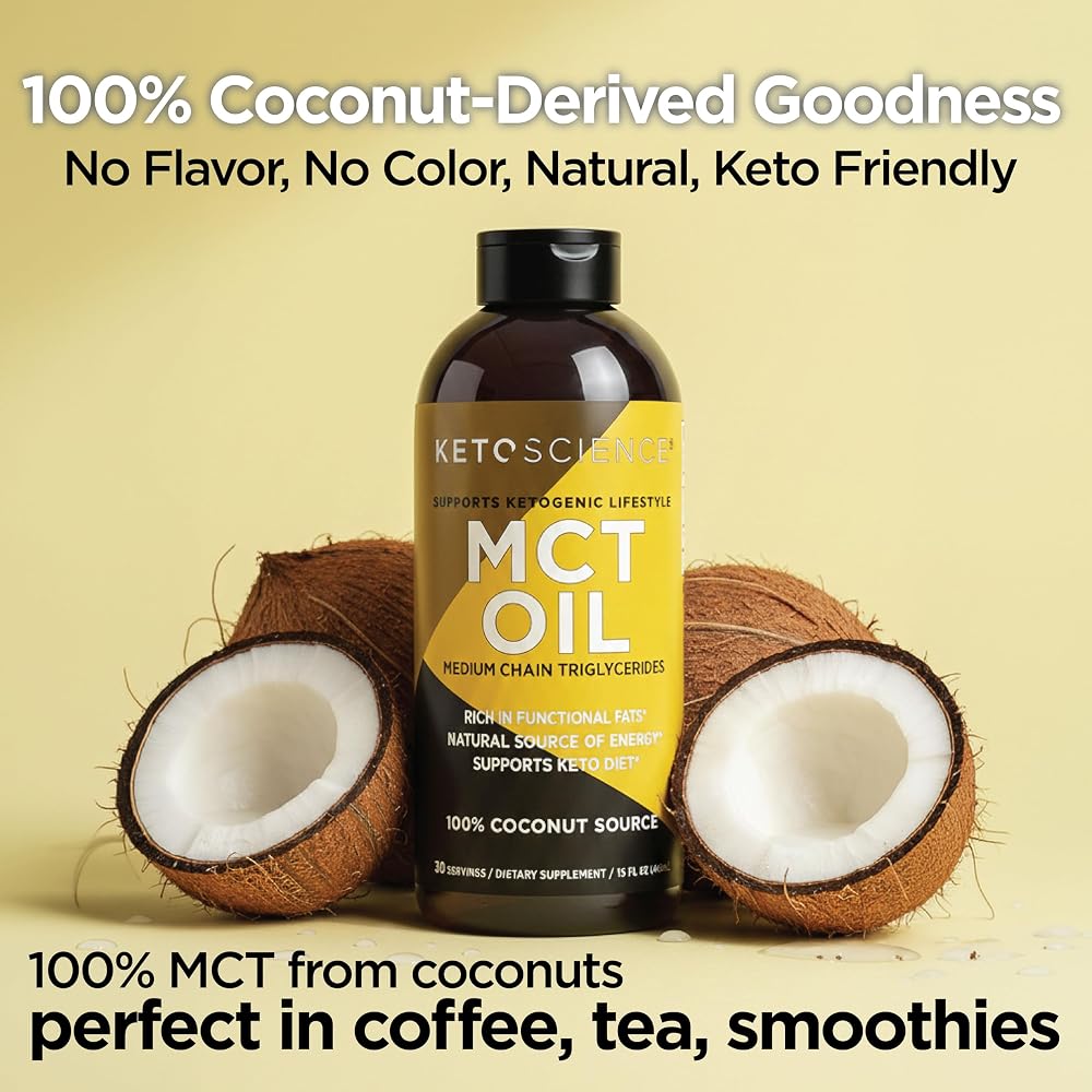 KETO SCIENCE Ketogenic MCT Oil Energy Support - 15 Fl Oz - image 5