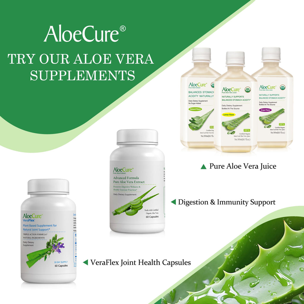 AloeCure USDA Organic Aloe Vera Juice Digestive Support - 2 x 500ml - image 8