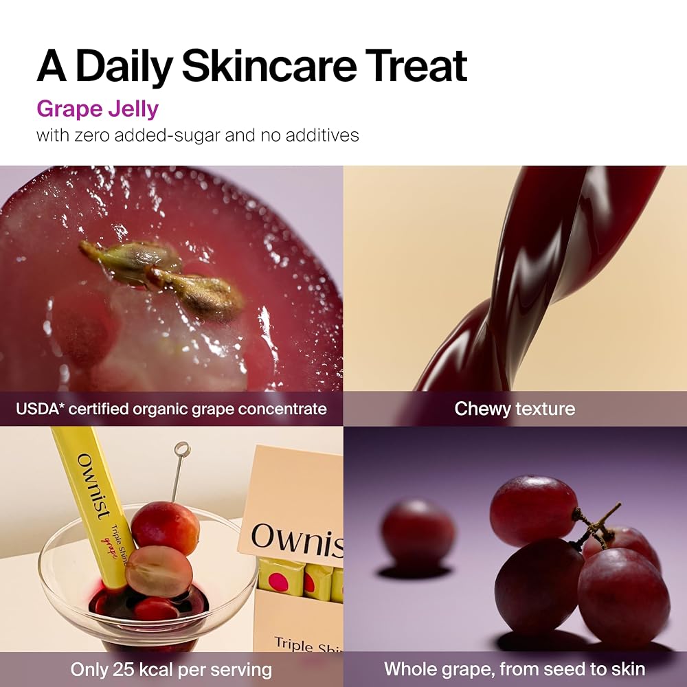 Ownist Triple Shine Grape Jelly Skin Brightening - 14 Stick Packs - image 6
