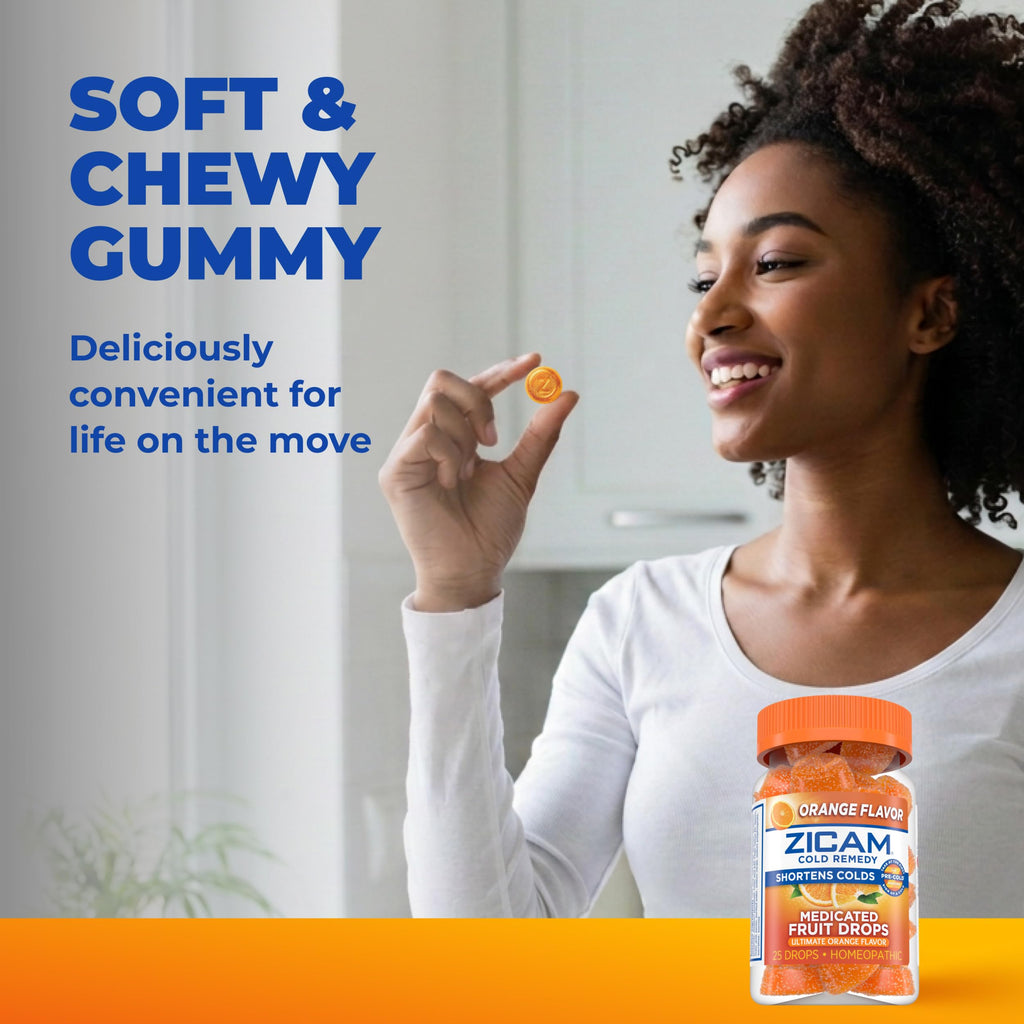 Zicam Cold Remedy Zinc Medicated Fruit Drops Orange - 25 Count - image 3
