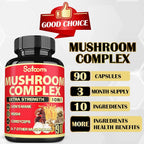 Satoomi Mushroom Complex Supplements Capsules - Blends with Lions Mane
