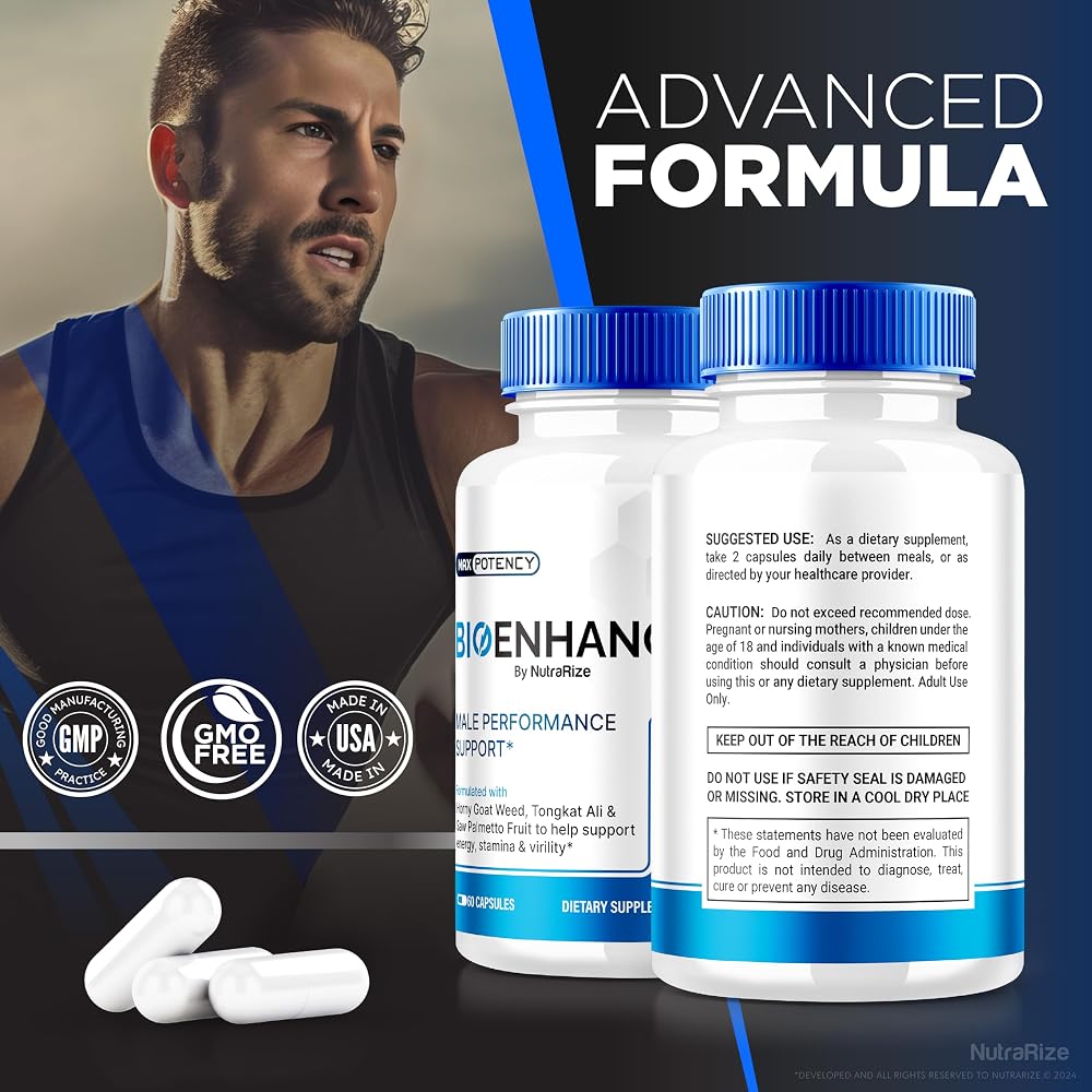 NutraRize BioEnhance Pills Male Supplement - 180 Capsules - image 6