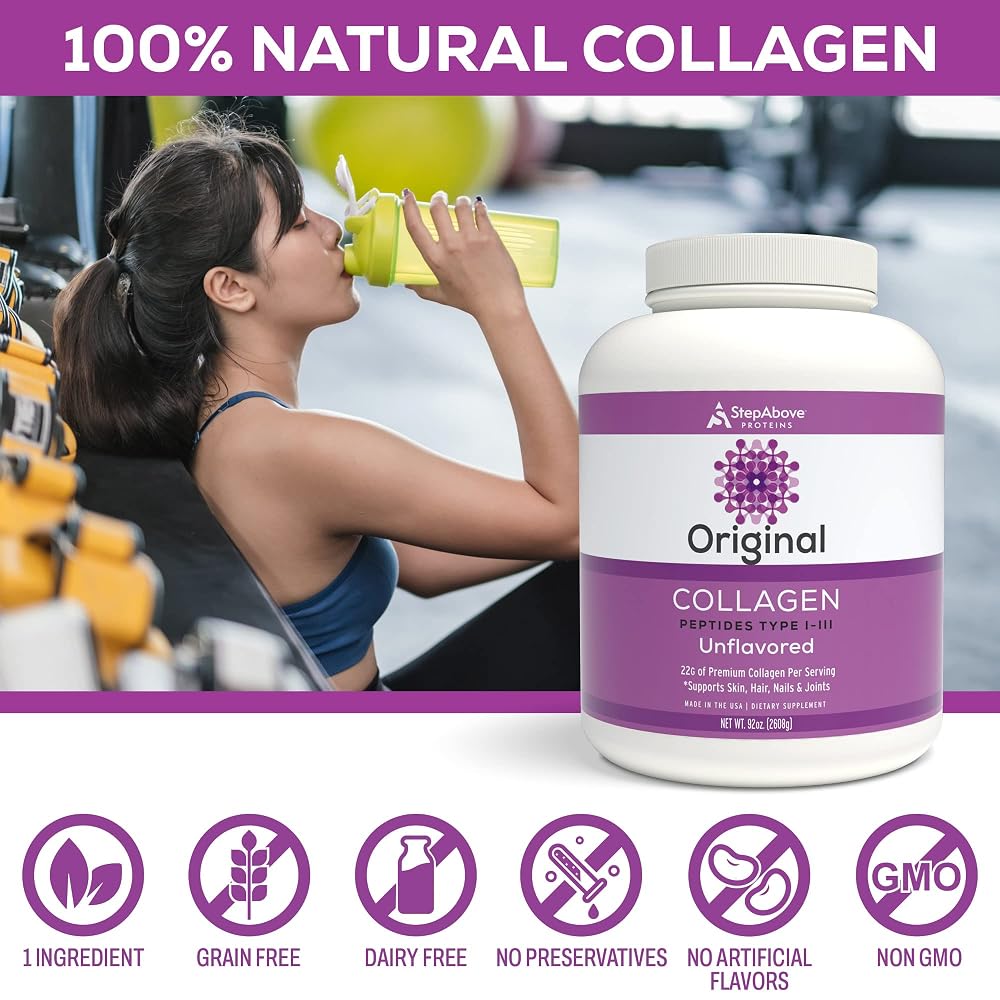 Step Above Proteins Original Collagen Peptides Powder - 92 Oz - image 2