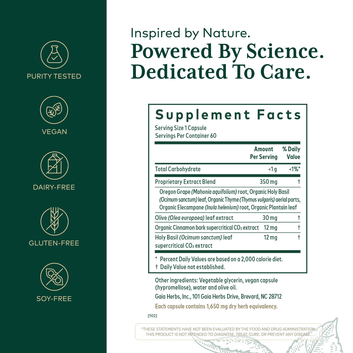 Gaia Herbs PRO Intestinal Fungal Balance - 60 Vegan Capsules - image 2