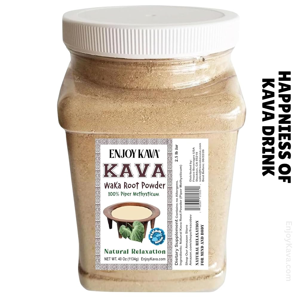 Enjoy Kava Waka Powder Noble Kava Root - 2.5 LB Jar - image 5