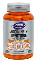 Now Foods Arginine Ornithine 500mg/200mg - 100 Capsules