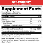 MTN OPS Vitamin D3 + K2 Gummies with MK7, Strawberry - 60 Count - image 2