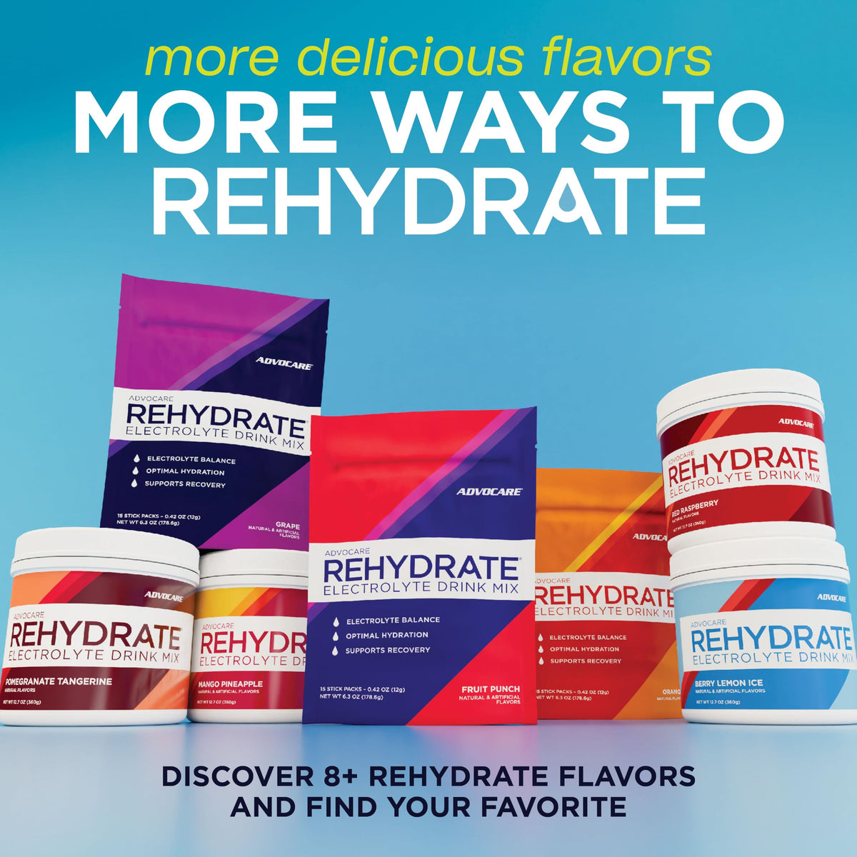 AdvoCare Rehydrate Electrolyte Drink Mix, Grape
