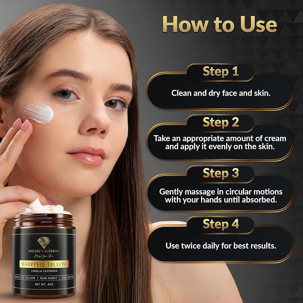Nature's Blessing Beef Tallow Cream for Fine Lines & Wrinkles - 4 oz - image 5
