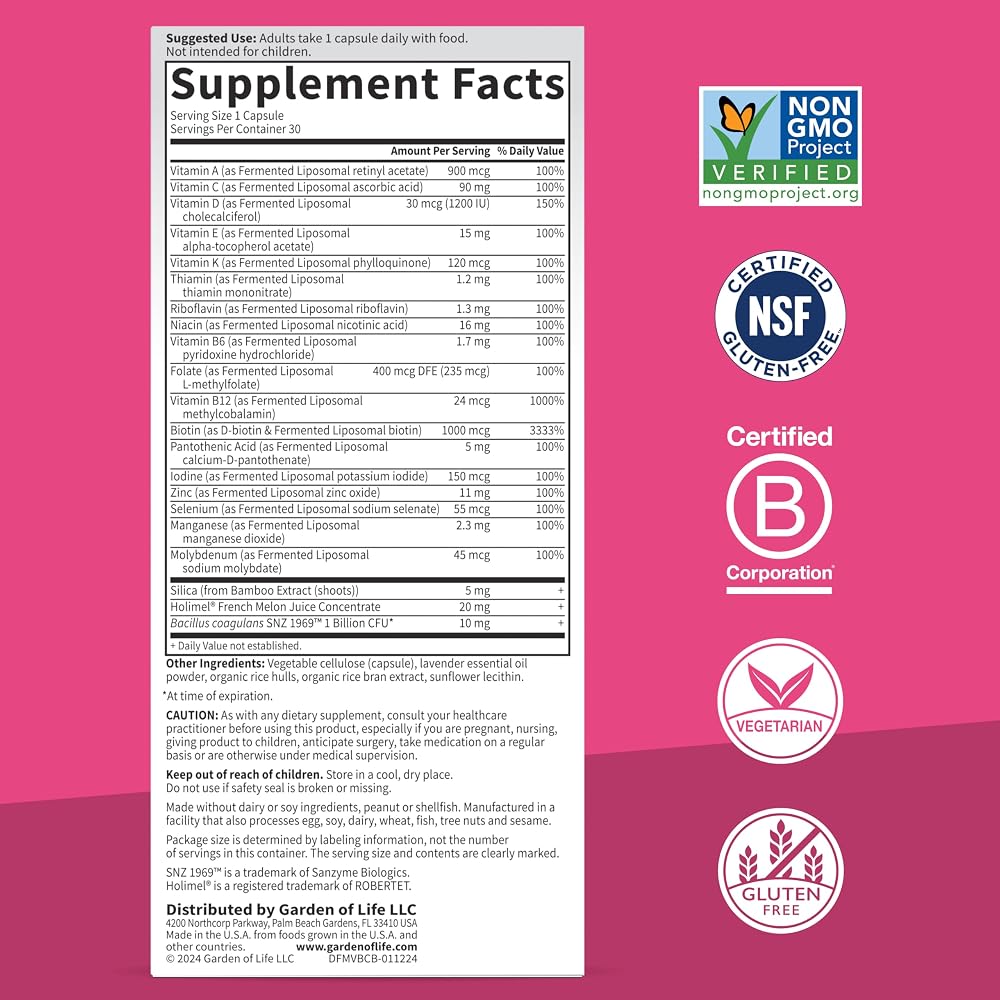 Garden of Life Dr. Formulated Multi+ Beauty Complex - 30 Vegetarian Capsules - image 8