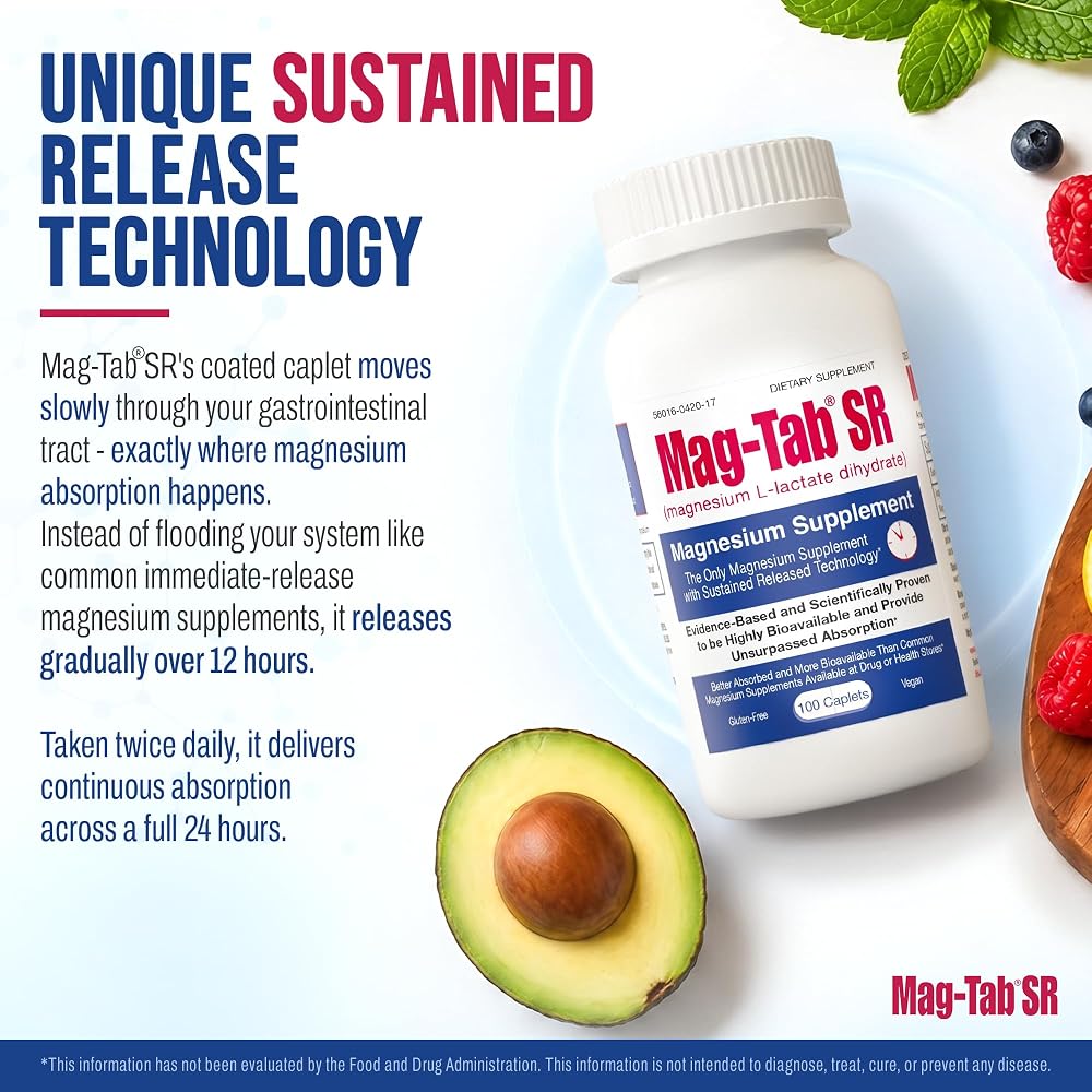 MAG-TAB SR Magnesium Lactate Sustained Release - 60 Tablets - image 5