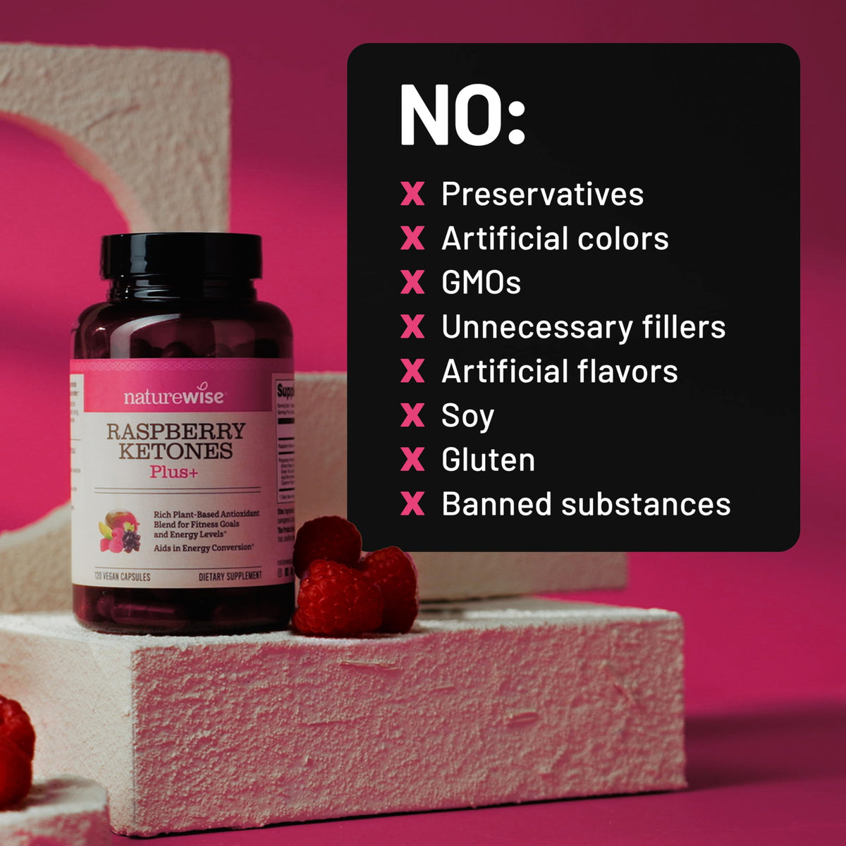 NatureWise Raspberry Ketones Plus with Green Tea Extract - 120 Capsules - image 8
