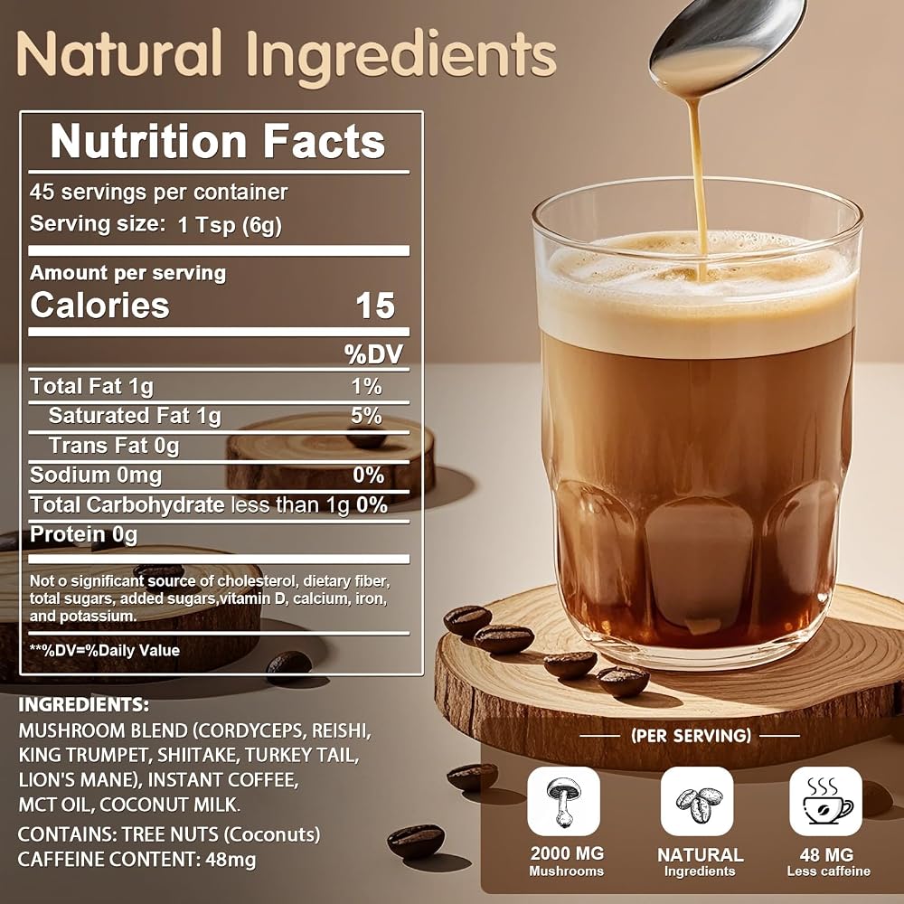 Balincer Mushroom Coffee with 6 Adaptogenic Mushrooms